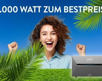 Bei Solago gibt es ein Balkonkraftwerk mit 2.000 Watt und Anker SOLIX 3 aktuell sehr günstig