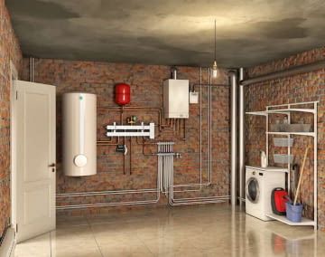 Wärmepumpe im Heizungskeller