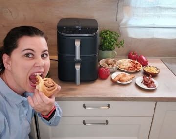 Wir haben mit dem Air Fryer sogar Zimtschnecken gebacken