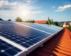 Eine Solaranlage auf einem Dach