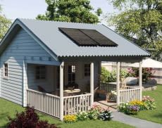 Auch auf einem kleinen Gartenhaus lässt sich umweltfreundlich Strom erzeugen