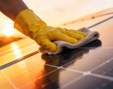 Die Module von Balkonkraftwerken sollten regelmäßig gereinigt werden, damit die Stromgewinnung effizient bleibt