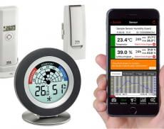 Cosy Radar mit Thermo-Hygrometer, Thermo-Hygrosender und App