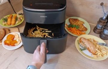 Alle hier gezeigten Lebensmittel haben wir im Test mit dem Airfryer zubereitet