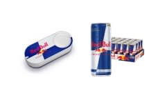 Mit dem Red Bull Dashbutton kann auf Knopfdruck eine ganze Palette Nachschub bestellt werden