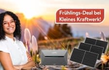 Bei Kleines Kraftwerk gibt es ein Balkonkraftwerk Set mit Speicher für nur 1.169 Euro