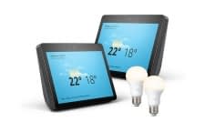 Amazon Bundle: Zwei Echo Show und zwei Philips Hue White E27 Leuchtmittel