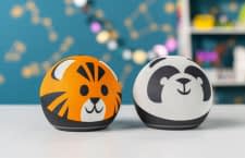 Die Echo Dot Kids Edition kommt in Tiger- oder Panda-Optik