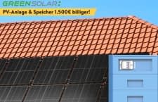 Im Sale bei Green Solar gibt es eine 10 kWp-Solaranlage mit Speicher für unter 9.000 Euro