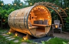 Eine Sauna im Garten muss nicht immer energieuneffizient sein