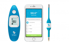 Abbildung des Kinsa Smart Thermometer für das Smartphone