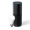 Echo Plus - Mit integriertem Smart Home-Hub (schwarz) - inklusive Philips Hue White E27 LED Lampe