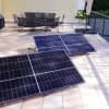 Die priFlat Duo Solarpanels auf unserer Büro Terrasse