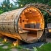 Eine Sauna im Garten muss nicht immer energieuneffizient sein