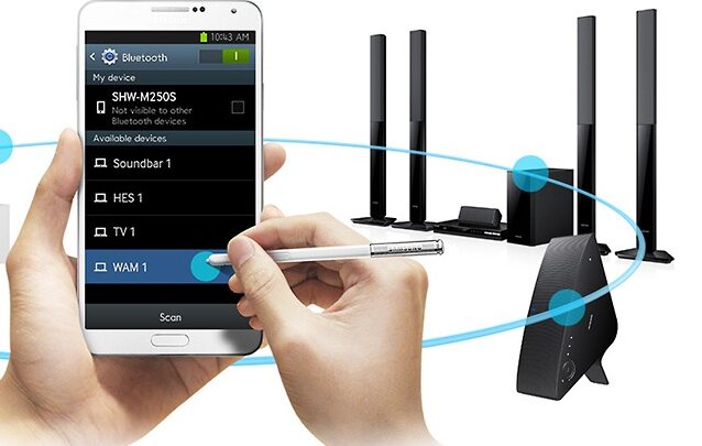 Samsung Multiroom System mit  Lautsprechern M3, M5 und M7