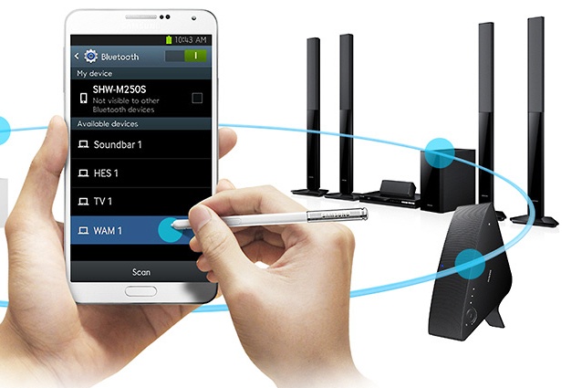 Samsung Multiroom System mit  Lautsprechern M3, M5 und M7