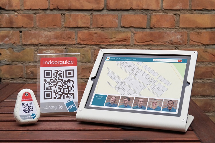 Interaktives Wegweisersystem contagt: Google Maps für Gebäude