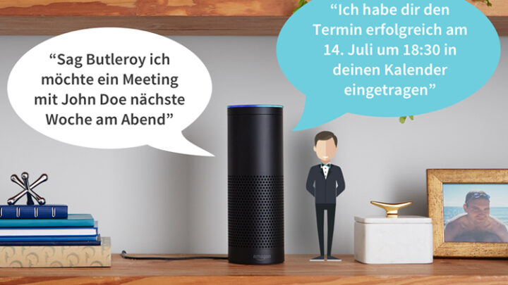 Butleroy Alexa Skill plant Termine mit Google-Diensten
