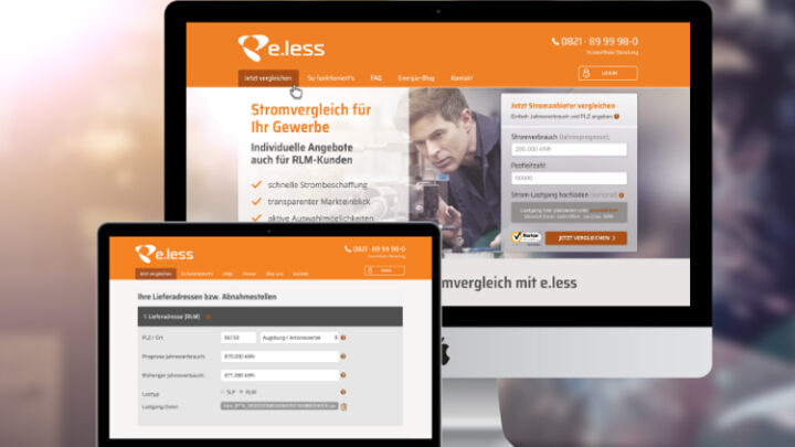 e.less – Online-Marktplatz für individuelle Gewerbestromangebote
