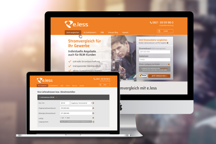 e.less – Online-Marktplatz für individuelle Gewerbestromangebote
