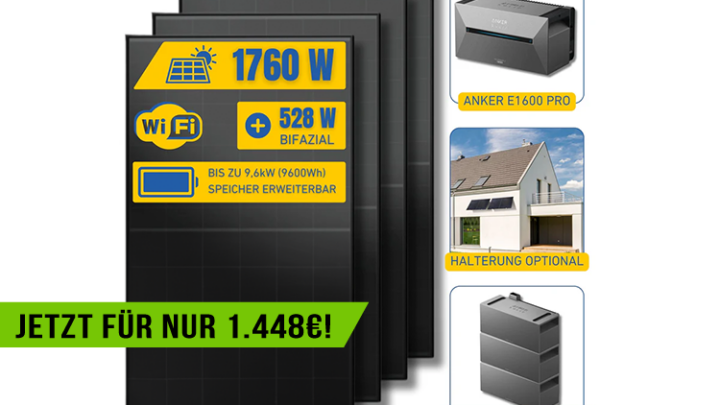 Fast geschenkt! XXL-Balkonkraftwerk im Set für unter 1.500 Euro