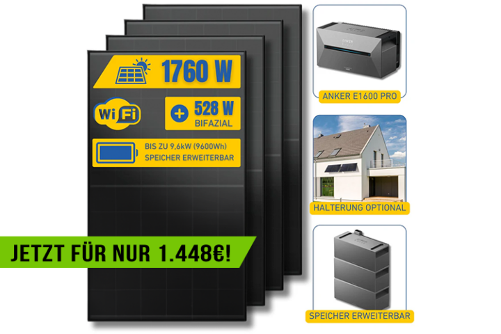 Fast geschenkt! XXL-Balkonkraftwerk im Set für unter 1.500 Euro