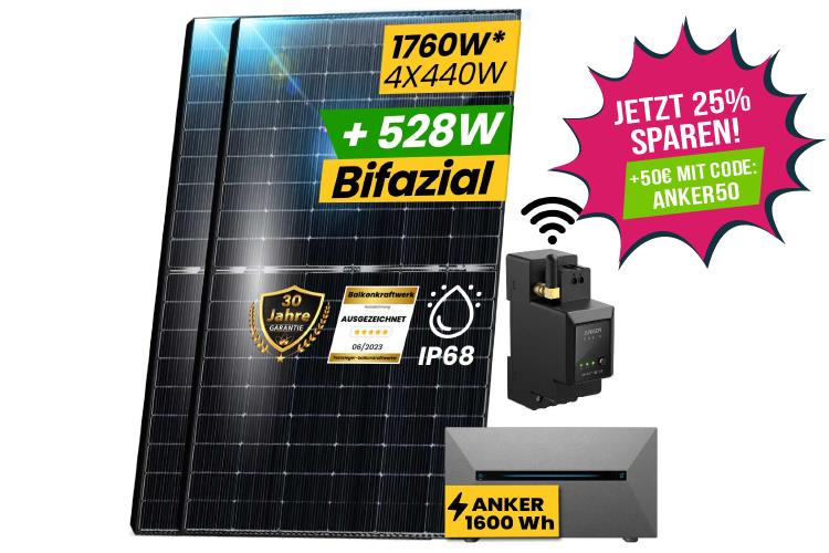Unfassbar! 1760 Watt Balkonkraftwerk für kurze Zeit mega günstig