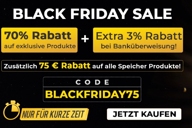 2000 W Balkonkraftwerk + 4,4 kWh Speicher zum Discounterpreis!