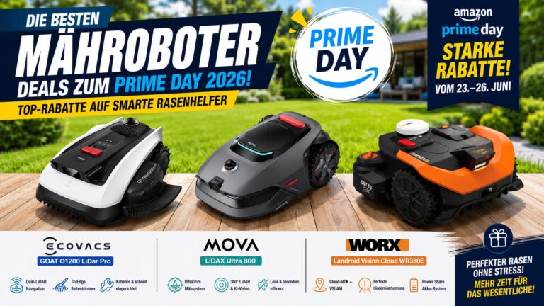 Für jeden Garten etwas dabei! Die besten Mähroboter Deals zum Amazon Prime Day 2026