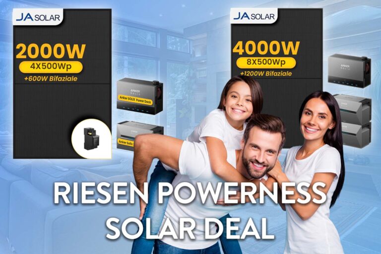 Große und smarte Balkonkraftwerksets jetzt bei Powerness!