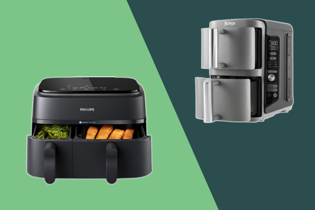 Doppel-Airfryer: Schubladen besser über- oder nebeneinander?