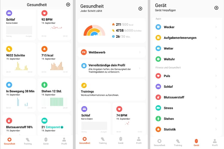 Per App lassen sich Daten auswerten oder persönliche Vorlieben einstellen Per App lassen sich Daten auswerten oder persönliche Vorlieben einstellen
