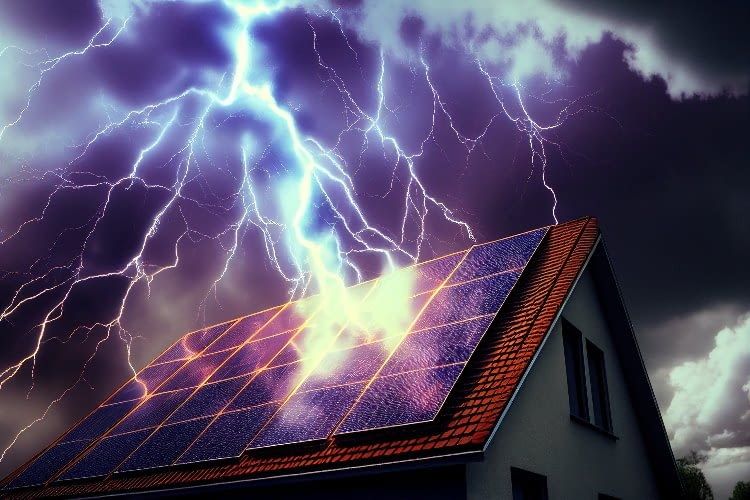 Ein Blitzschutz ist für PV-Anlagen unabdingbar Ein Blitzschutz ist für PV-Anlagen unabdingbar