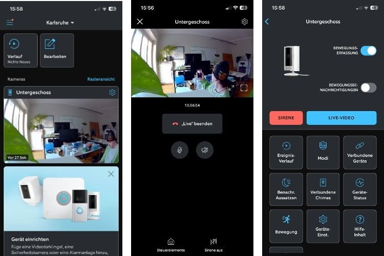 Die App dient als zentrales Steuerelement für den vollen Funktionsumfang Die App dient als zentrales Steuerelement für den vollen Funktionsumfang
