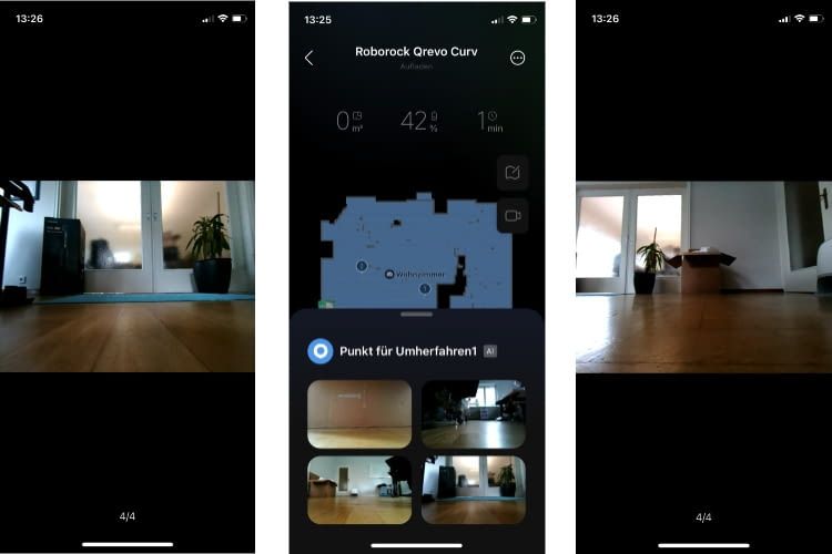Im Test legten wie Punkte fest, von denen aus der Roborock den Raum fotografieren sollte Im Test legten wie Punkte fest, von denen aus der Roborock den Raum fotografieren sollte