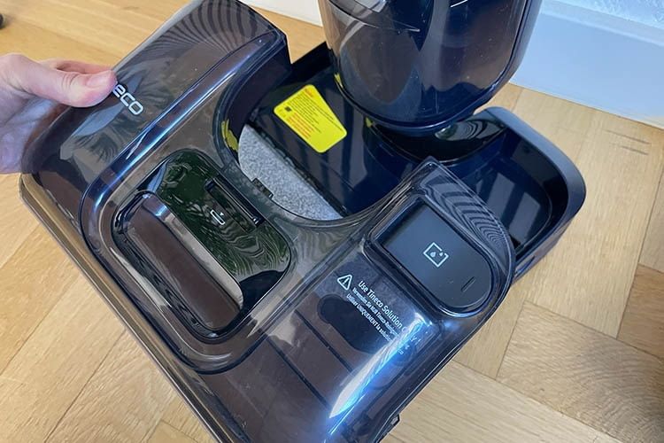 Der Frischwassertank des Tineco ist mit 1 Liter besonders umfangreich Der Frischwassertank des Tineco ist mit 1 Liter besonders umfangreich