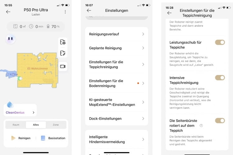 Die Mova App hat uns im Test des P50 Pro Ultra überzeugt Die Mova App hat uns im Test des P50 Pro Ultra überzeugt