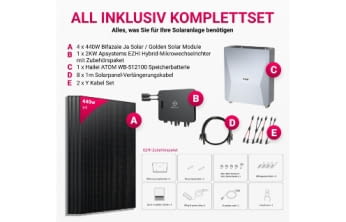 EZHI Balkonkraftwerk und Hailei ATOM Speicher