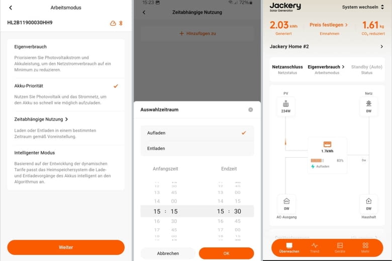 Wir bewerten die Jackery App als sehr übersichtlich Wir bewerten die Jackery App als sehr übersichtlich
