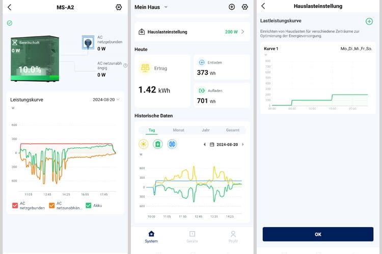 Wir haben für unseren Test verschiedene App Funktionen ausprobiert Wir haben für unseren Test verschiedene App Funktionen ausprobiert