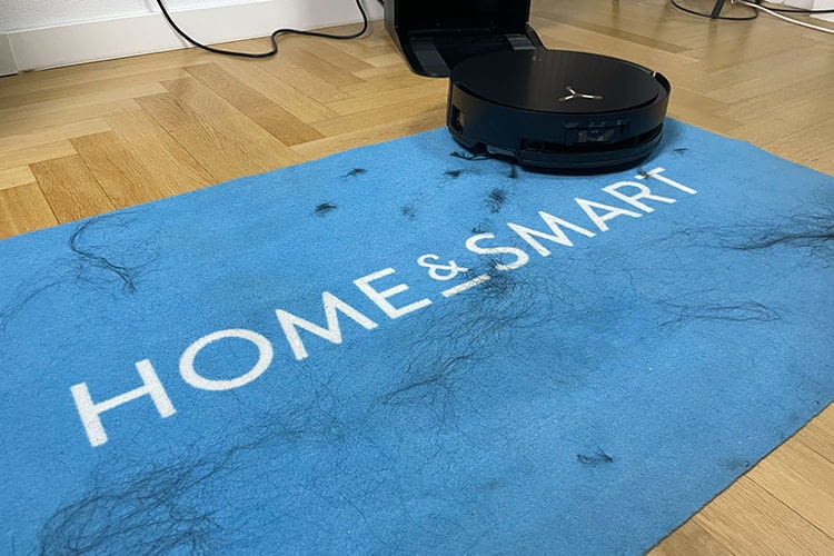 Auch den Teppich-Test bestand der DEEBOT insgesamt gut Auch den Teppich-Test bestand der DEEBOT insgesamt gut