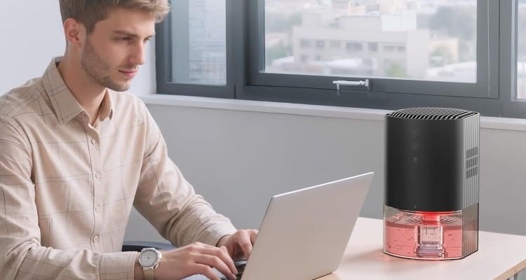 Der kleine AROEVE Luftentfeuchter verbessert die Luftqualität minimal Der kleine AROEVE Luftentfeuchter verbessert die Luftqualität minimal