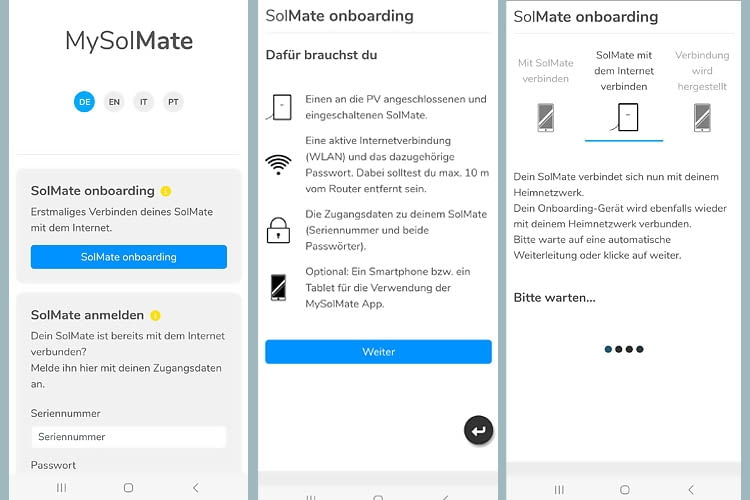 Wir bewerten die MySolMate App als sehr übersichtlich Wir bewerten die MySolMate App als sehr übersichtlich