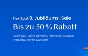 Flexispot Jubiläums-Angebote