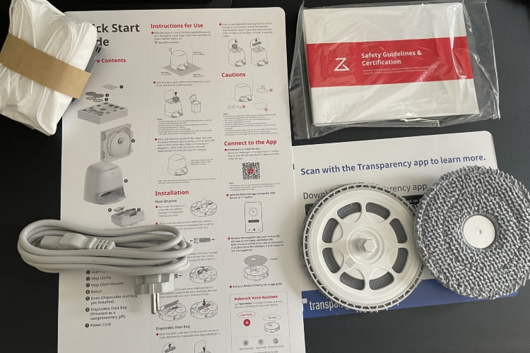 Wischmops, Anleitungen, Stromanschlusskabel und Ersatz-Staubbeutel lagen bei Wischmops, Anleitungen, Stromanschlusskabel und Ersatz-Staubbeutel lagen bei