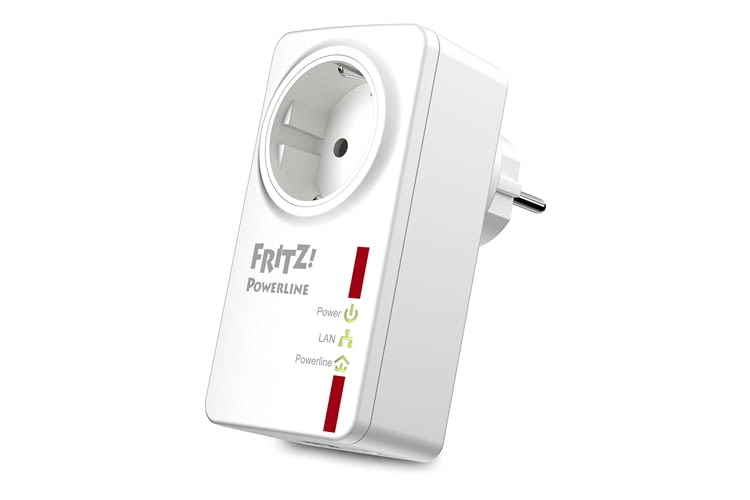 AVM FRITZ! Powerline 530E beinhaltet eine integrierte Steckdose mit Netzfilter AVM FRITZ! Powerline 530E beinhaltet eine integrierte Steckdose mit Netzfilter