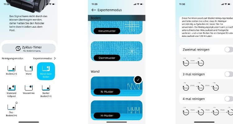 Die Wybot App war im Wybot C2 Test überzeugend Die Wybot App war im Wybot C2 Test überzeugend