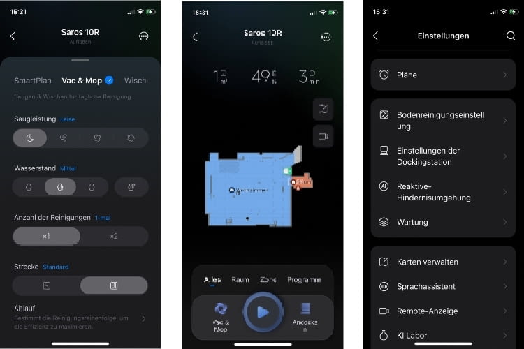 Die Roborock App bleibt ebenso gut wie in vorherigen Versionen Die Roborock App bleibt ebenso gut wie in vorherigen Versionen