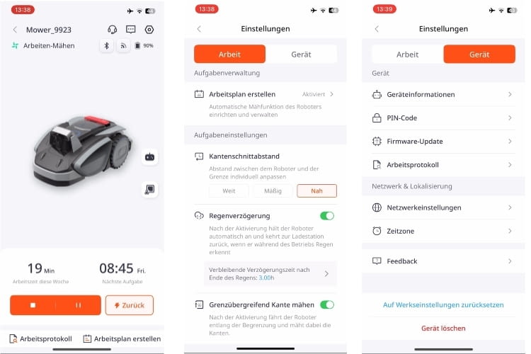 Die App ist übersichtlich, viele Funktionen musste der Hersteller aber auch nicht unterbringen Die App ist übersichtlich, viele Funktionen musste der Hersteller aber auch nicht unterbringen