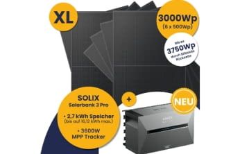 Kleines Kraftwerk 3.000 W Balkonkraftwerk Komplettset mit Anker SOLIX 3 Pro